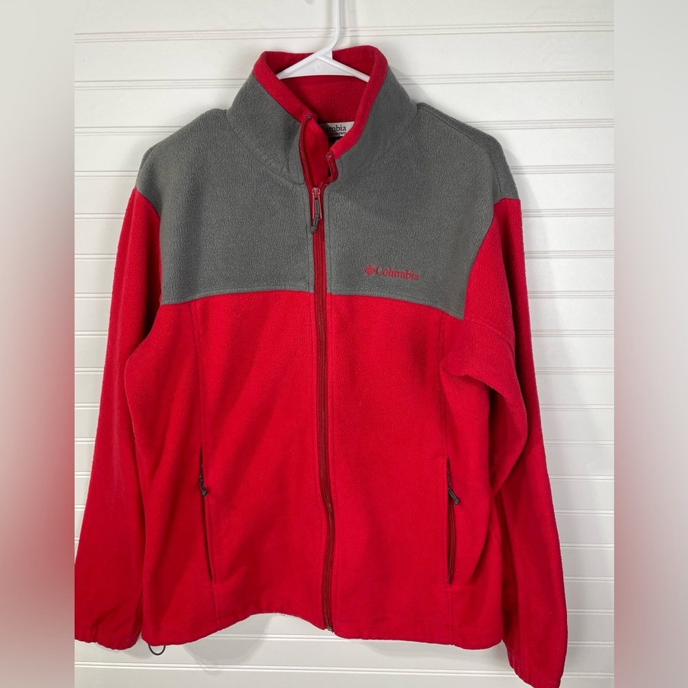 Columbia Red and Gray Jacket Large Mens - Picture 1 of 6